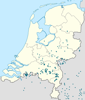 Karte von Zeeland mit Markierungen für die einzelnen Unterstützenden