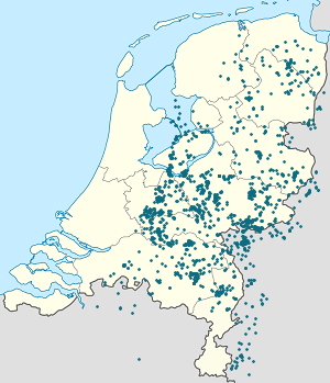 Kaart van Nederland met markeringen voor elke ondertekenaar