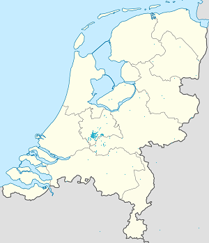 Kort over Kongeriget Nederlandene med tags til hver supporter 