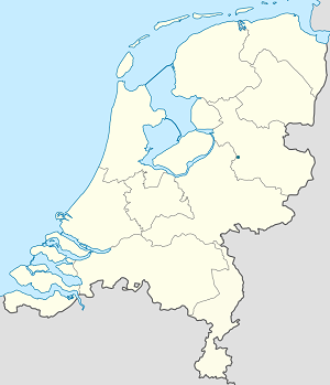 Carte de Pays-Bas avec des marqueurs pour chaque supporter