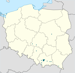 Karte von Krakau mit Markierungen für die einzelnen Unterstützenden