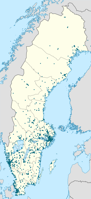 Karta över Sverige med taggar för varje stödjare