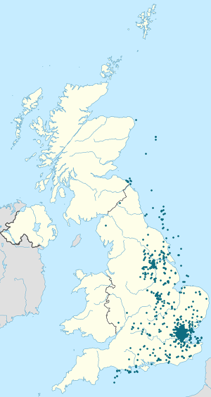 Map of United Kingdom with markings for the individual supporters